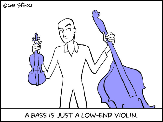 A bass is just a low-end violin